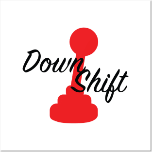 Down Shift Logo Posters and Art